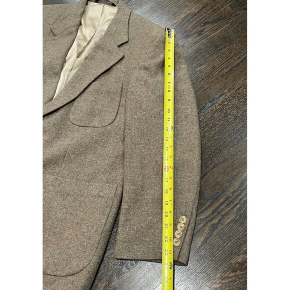Lands End Blazer Men’s 41 R Brown Wool Lambswool Sport Coat Two Button Academia - Picture 9 of 10
